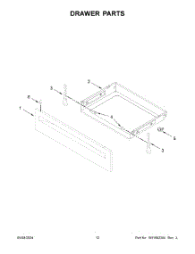 07 - Drawer Parts parts for Whirlpool Range WFG525S0JB6 from AppliancePartsPros.com
