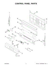 03 - Control Panel Parts parts for Whirlpool Range WFG525S0JS6 from AppliancePartsPros.com