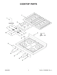 02 - Cooktop Parts parts for Whirlpool Range WFG525S0JS6 from AppliancePartsPros.com