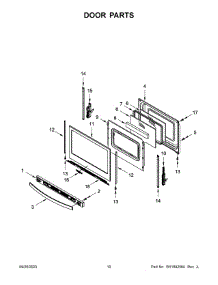 06 - Door Parts parts for Whirlpool Range WFG525S0JS6 from AppliancePartsPros.com