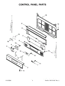 Control Panel Parts parts for Whirlpool Range WFG525S0JT6 from AppliancePartsPros.com