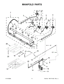 Manifold Parts parts for Whirlpool Range WFG525S0JT6 from AppliancePartsPros.com
