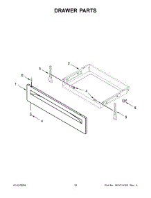 Drawer Parts parts for Whirlpool Range WFG525S0JT6 from AppliancePartsPros.com