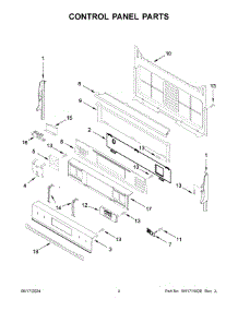03 - Control Panel Parts parts for Whirlpool Range WFG550S0LB5 from AppliancePartsPros.com