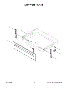 07 - Drawer Parts parts for Whirlpool Range WFG550S0LB5 from AppliancePartsPros.com