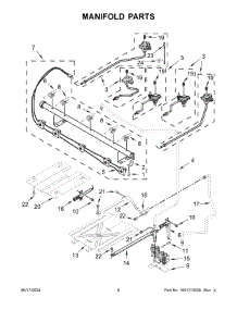 04 - Manifold Parts parts for Whirlpool Range WFG550S0LB5 from AppliancePartsPros.com
