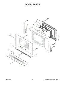 06 - Door Parts parts for Whirlpool Range WFG550S0LB5 from AppliancePartsPros.com