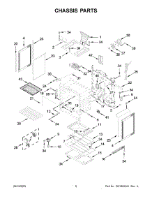 05 - Chassis Parts parts for Whirlpool Range WFG550S0LV5 from AppliancePartsPros.com