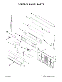 03 - Control Panel Parts parts for Whirlpool Range WFG550S0LV5 from AppliancePartsPros.com
