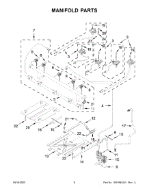 04 - Manifold Parts parts for Whirlpool Range WFG550S0LV5 from AppliancePartsPros.com