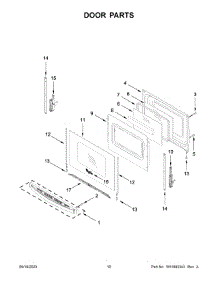 06 - Door Parts parts for Whirlpool Range WFG550S0LV5 from AppliancePartsPros.com