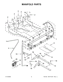 Manifold Parts parts for Whirlpool Range WFG775H0HV6 from AppliancePartsPros.com
