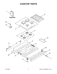 02 - Cooktop Parts parts for Whirlpool Range WFG975H0HZ5 from AppliancePartsPros.com