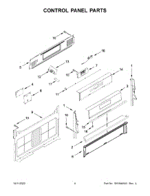 03 - Control Panel Parts parts for Whirlpool Range WFG975H0HZ5 from AppliancePartsPros.com