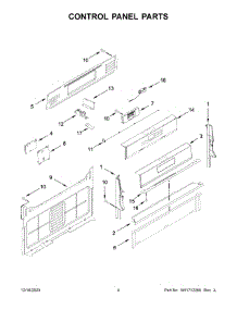 Control Panel Parts parts for Whirlpool Range WFG975H0HZ6 from AppliancePartsPros.com