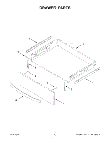 Drawer Parts parts for Whirlpool Range WFG975H0HZ6 from AppliancePartsPros.com