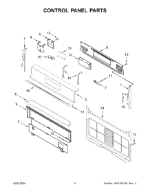 03 - Control Panel Parts parts for Whirlpool Range WFGS3530RS0 from AppliancePartsPros.com