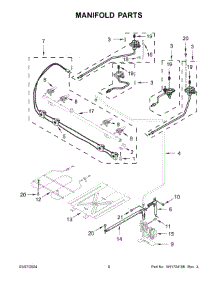 05 - Manifold Parts parts for Whirlpool Range WFGS3530RS0 from AppliancePartsPros.com