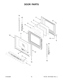 06 - Door Parts parts for Whirlpool Range WFGS5030RB0 from AppliancePartsPros.com