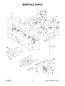 04 - Manifold Parts parts for Whirlpool Range WFGS5030RS0 from AppliancePartsPros.com