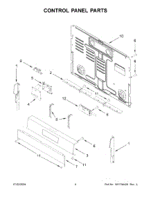 03 - Control Panel Parts parts for Whirlpool Range WFGS5030RV0 from AppliancePartsPros.com
