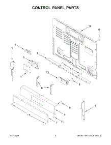 03 - Control Panel Parts parts for Whirlpool Range WFGS5030RW0 from AppliancePartsPros.com
