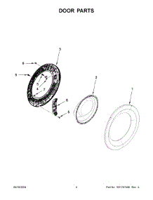 03 - Door Parts parts for Whirlpool Washer WFW5720RR0 from AppliancePartsPros.com