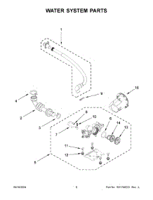 05 - Water System Parts parts for Whirlpool Washer WFW5720RU0 from AppliancePartsPros.com