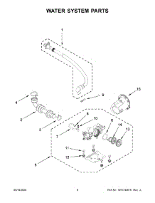 05 - Water System Parts parts for Whirlpool Washer WFW5720RW0 from AppliancePartsPros.com