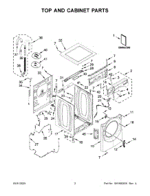 02 - Top And Cabinet Parts parts for Whirlpool Washer WFW6605MC1 from AppliancePartsPros.com