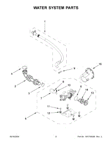 05 - Water System Parts parts for Whirlpool Washer WFW6720RU0 from AppliancePartsPros.com