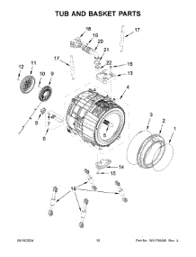 06 - Tub And Basket Parts parts for Whirlpool Washer WFW6720RU0 from AppliancePartsPros.com
