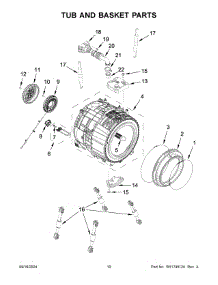 06 - Tub And Basket Parts parts for Whirlpool Washer WFW6720RW0 from AppliancePartsPros.com