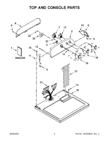 02 - Top And Console Parts parts for Whirlpool Dryer WGD4815EW4 from AppliancePartsPros.com