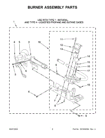 05 - Burner Assembly Parts parts for Whirlpool Dryer WGD500CMW0 from AppliancePartsPros.com