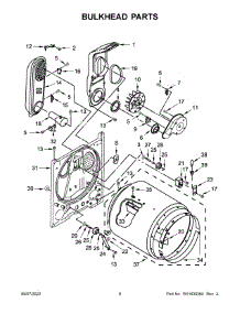 04 - Bulkhead Parts parts for Whirlpool Dryer WGD500CMW0 from AppliancePartsPros.com