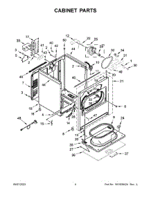 03 - Cabinet Parts parts for Whirlpool Dryer WGD500RLW0 from AppliancePartsPros.com