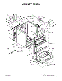 03 - Cabinet Parts parts for Whirlpool Dryer WGD5010LW0 from AppliancePartsPros.com