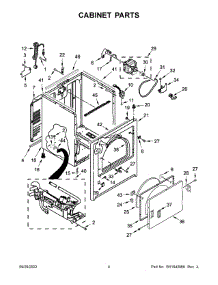 03 - Cabinet Parts parts for Whirlpool Dryer WGD5050LW2 from AppliancePartsPros.com