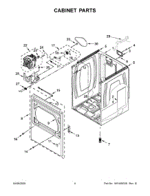 03 - Cabinet Parts parts for Whirlpool Dryer WGD5100HW0 from AppliancePartsPros.com