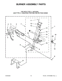 06 - Burner Assembly Parts parts for Whirlpool Dryer WGD5620HW3 from AppliancePartsPros.com