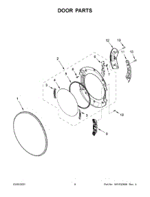 05 - Door Parts parts for Whirlpool Dryer WGD5620HW3 from AppliancePartsPros.com