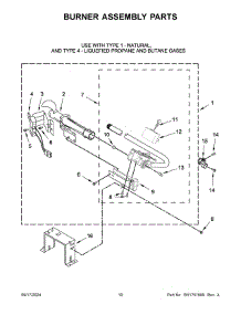 06 - Burner Assembly Parts parts for Whirlpool Dryer WGD5720RW0 from AppliancePartsPros.com