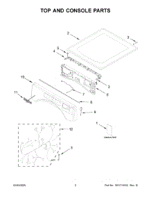 Top And Console Parts parts for Whirlpool Dryer WGD6605MC1 from AppliancePartsPros.com