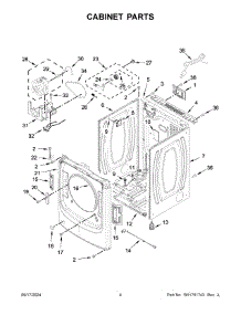 03 - Cabinet Parts parts for Whirlpool Dryer WGD6720RR0 from AppliancePartsPros.com