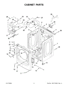 Cabinet Parts parts for Whirlpool Dryer WGD8620HC4 from AppliancePartsPros.com