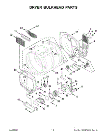 05 - Dryer Bulkhead Parts parts for Whirlpool Laundry Center WGT4027HW2 from AppliancePartsPros.com
