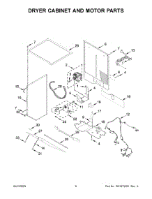 04 - Dryer Cabinet And Motor Parts parts for Whirlpool Laundry Center WGT4027HW2 from AppliancePartsPros.com
