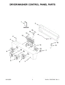 02 - Dryer / Washer Control Panel Parts parts for Whirlpool Laundry Center WGT4027HW2 from AppliancePartsPros.com