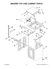 08 - Washer Top And Cabinet Parts parts for Whirlpool Laundry Center WGT4027HW2 from AppliancePartsPros.com